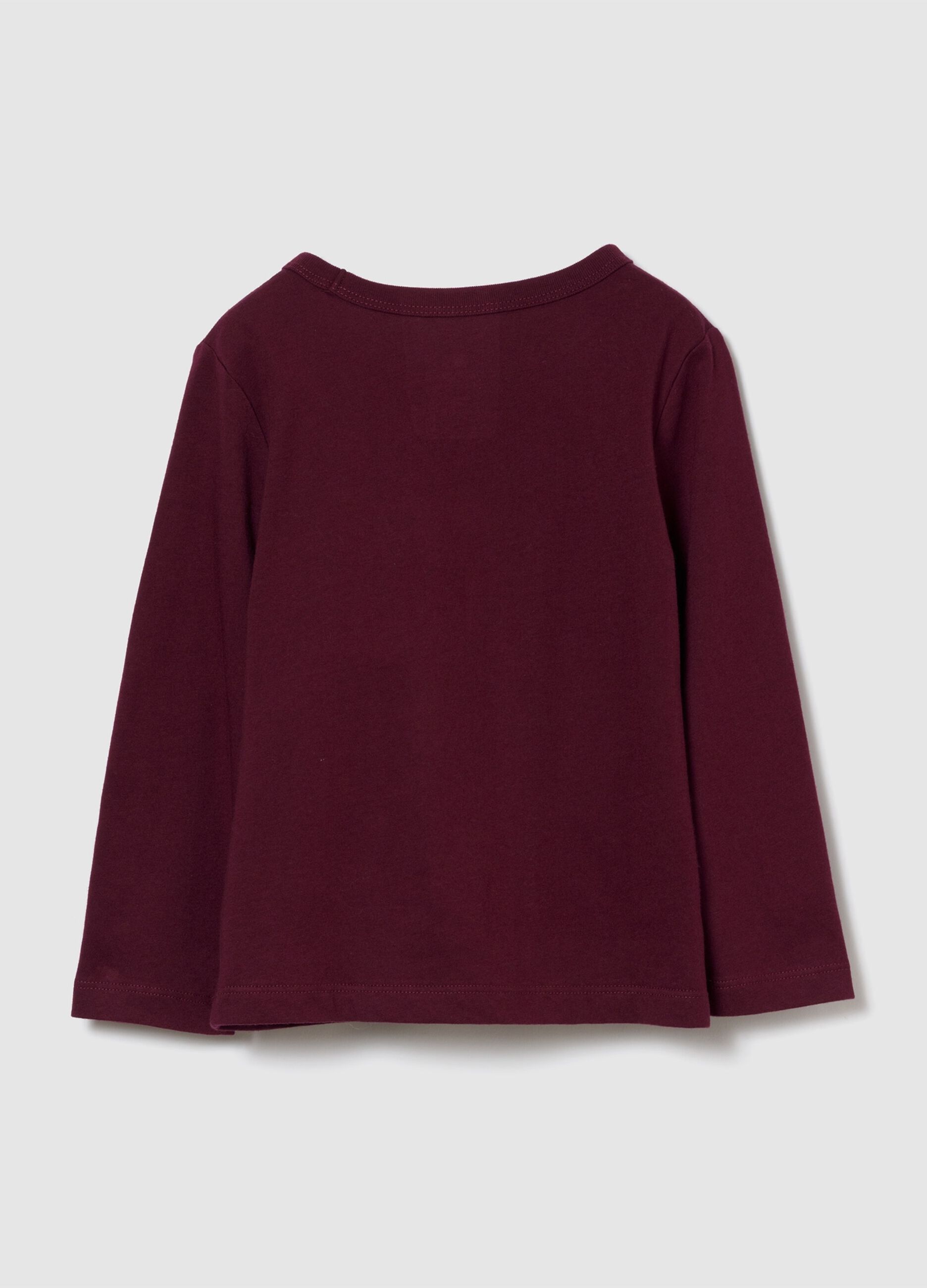 Purple Long-Sleeve Cotton T-Shirt