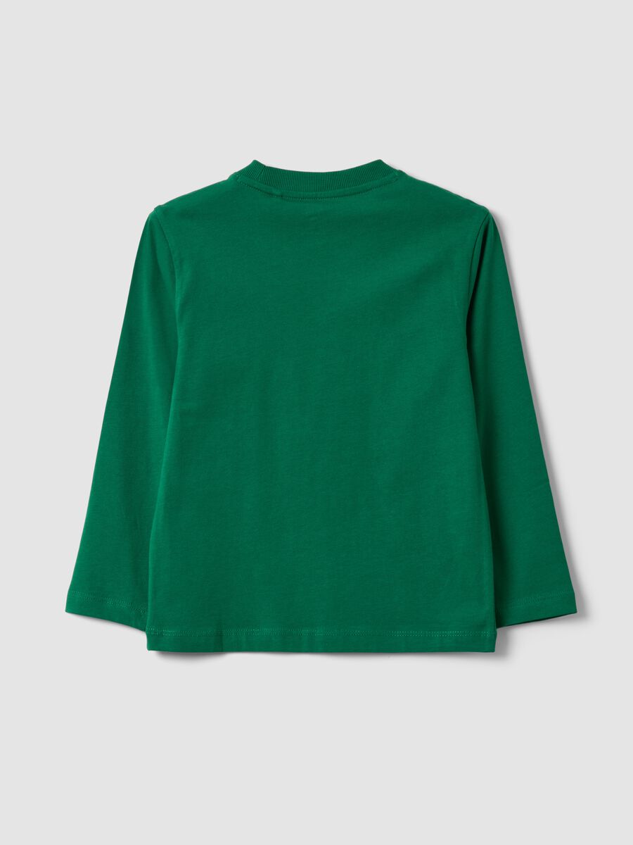 Green crew-neck T-shirt in pure organic cotton_1