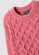 Pink crew-neck cable-knit jumper, regular fit_2