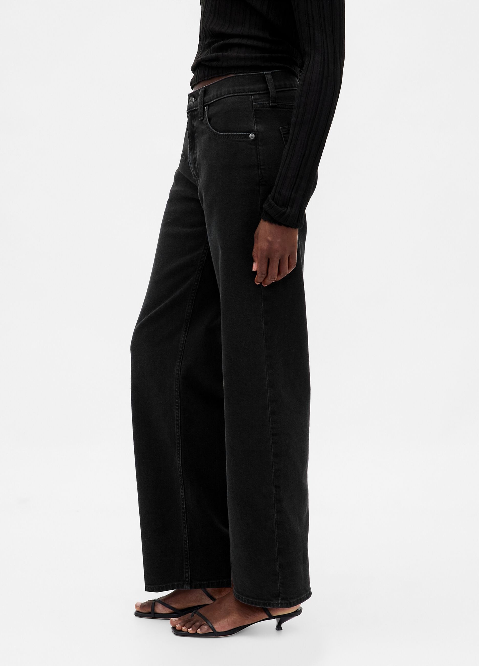 Stretch Black Denim Trousers