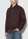 Giacca cropped marrone imbottita con zip over fit_2