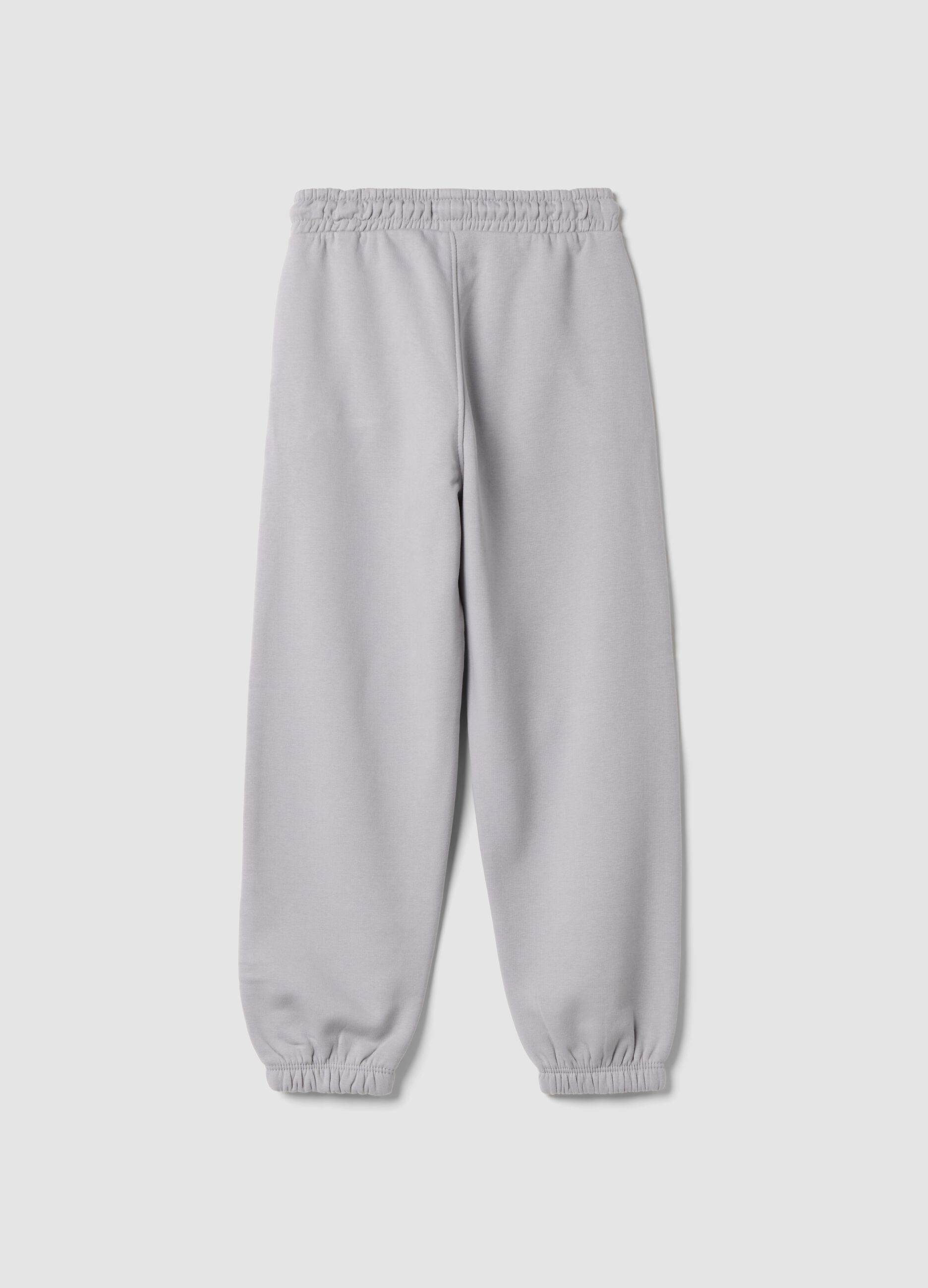 Pantaloni jogger grigi in misto cotone comfort fit