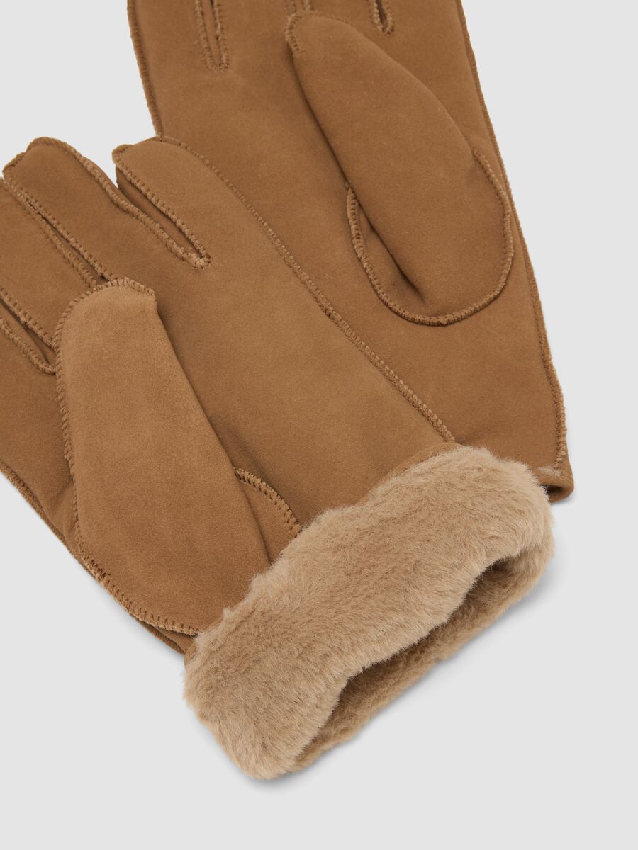 Brown gloves in pure leather_2
