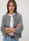 Grey cable-knit wool-blend cardigan_0