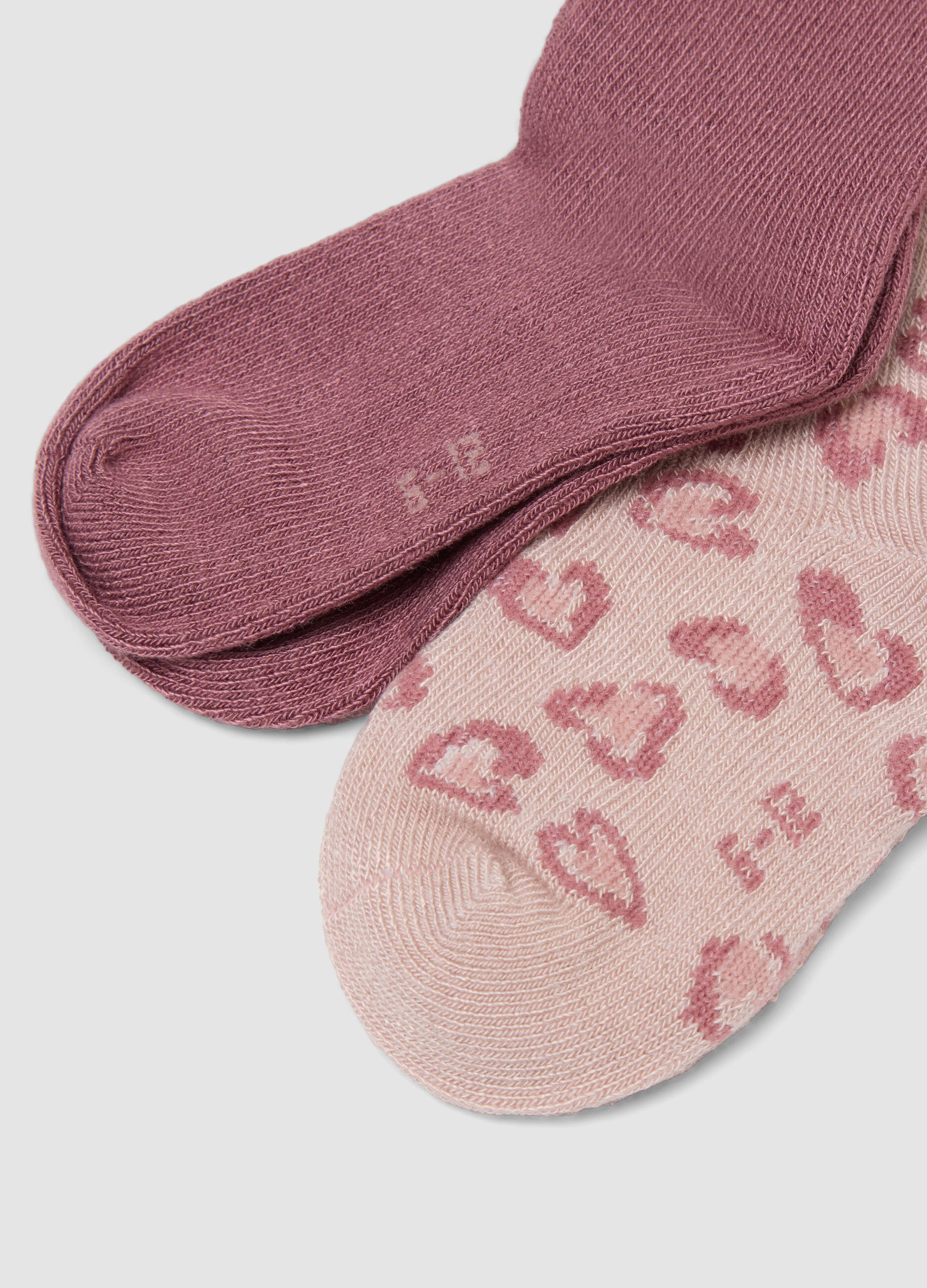 Tripack di calze lunghe rosa in tessuto elasticizzato
