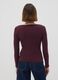 T-shirt viola in puro cotone con girocollo regular fit_3