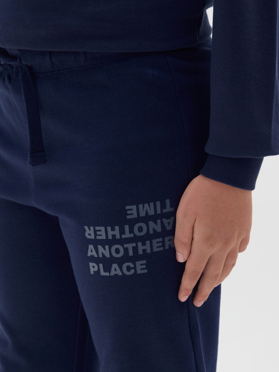Boys' regular fit blue cotton trousers_2