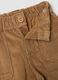 Beige pure cotton corduroy trousers with Winnie the Pooh embroidery, comfort fit_1