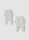 2-pack grey and white cotton-blend sleepsuits with 101 Dalmatians print_1
