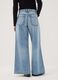 Light blue pure cotton super wide-leg jeans_3