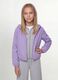 Purple rain jacket with hood and zip for girls_1