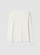 White stretch modal crew-neck T-shirt, regular fit_2