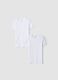 Bipack di t-shirt bianche girocollo in puro cotone organico_0