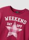 Purple crew-neck pyjamas in pure organic cotton_2