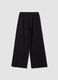 Black cotton culotte trousers_2