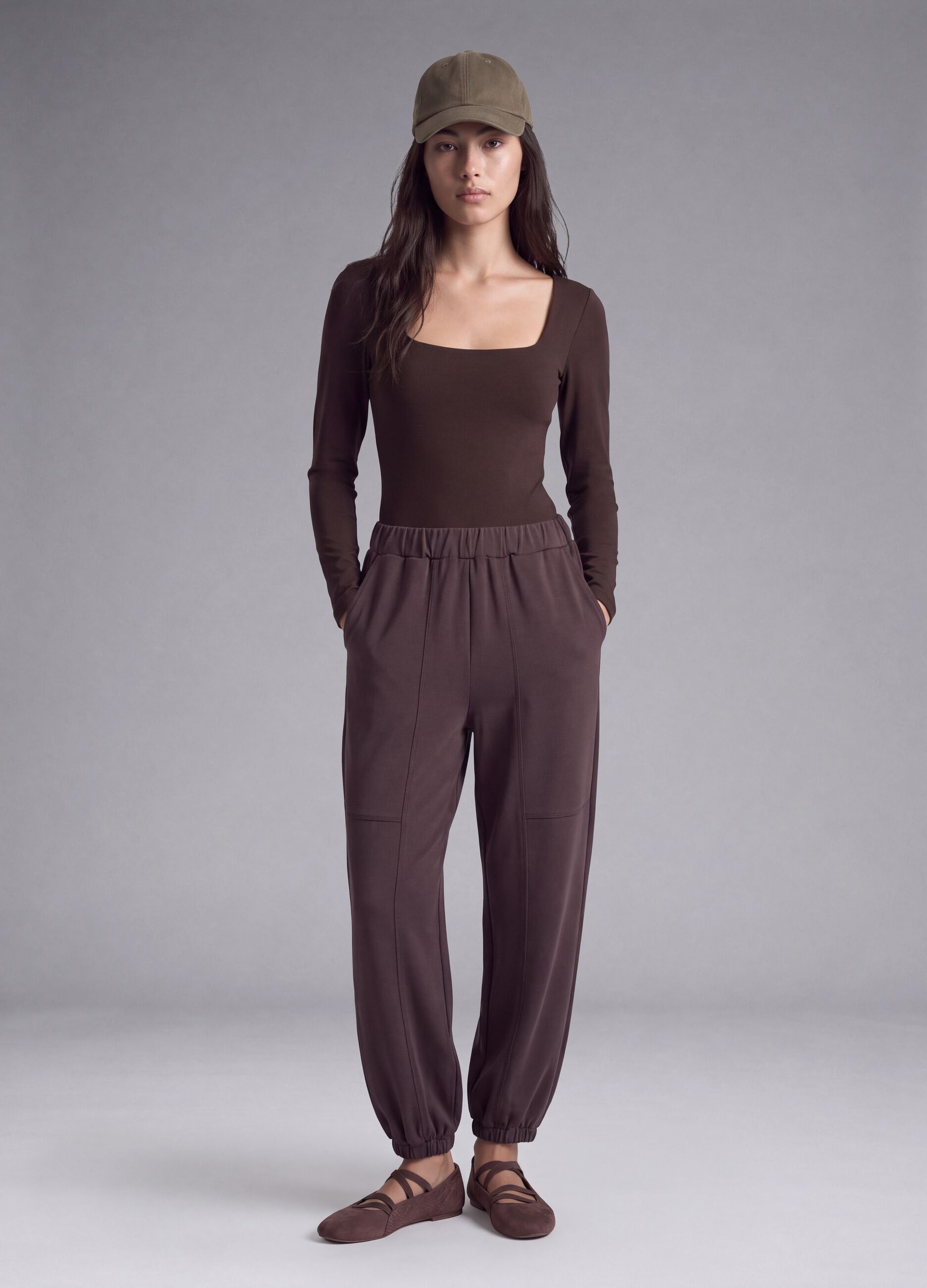 Pantaloni sportivi viola in tessuto soft-touch ALTAVIA STUDIO