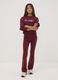 Girls&rsquo; red flared leggings in stretchy organic cotton_0