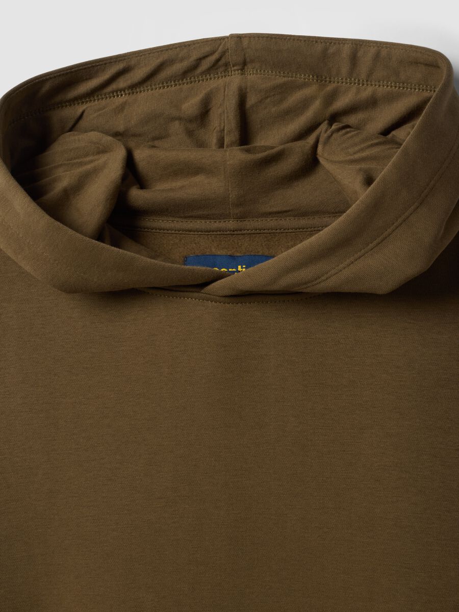 Green cotton-blend hoodie in a regular fit_2