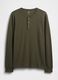 Green Long Sleeve Cotton T-shirt_3
