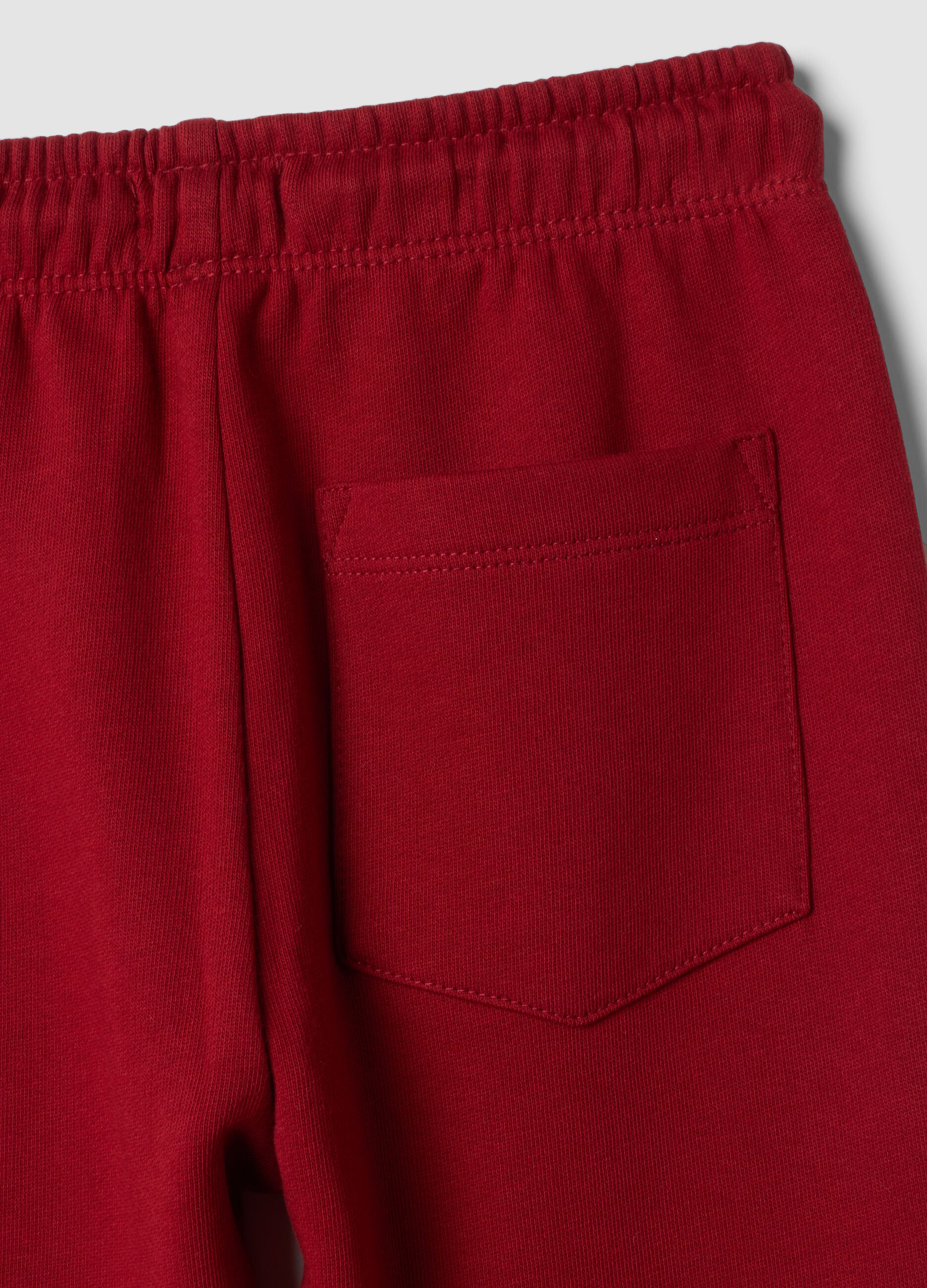 Pantaloni jogger rossi in puro cotone organico
