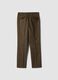 Brown slim-fit stretch-twill chinos_6
