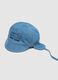 Sky blue pure cotton baby hat with inscription and ties_1