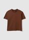 Brown pure cotton t-shirt regular fit_4
