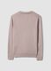 Beige long-sleeve pure cotton polo shirt_6