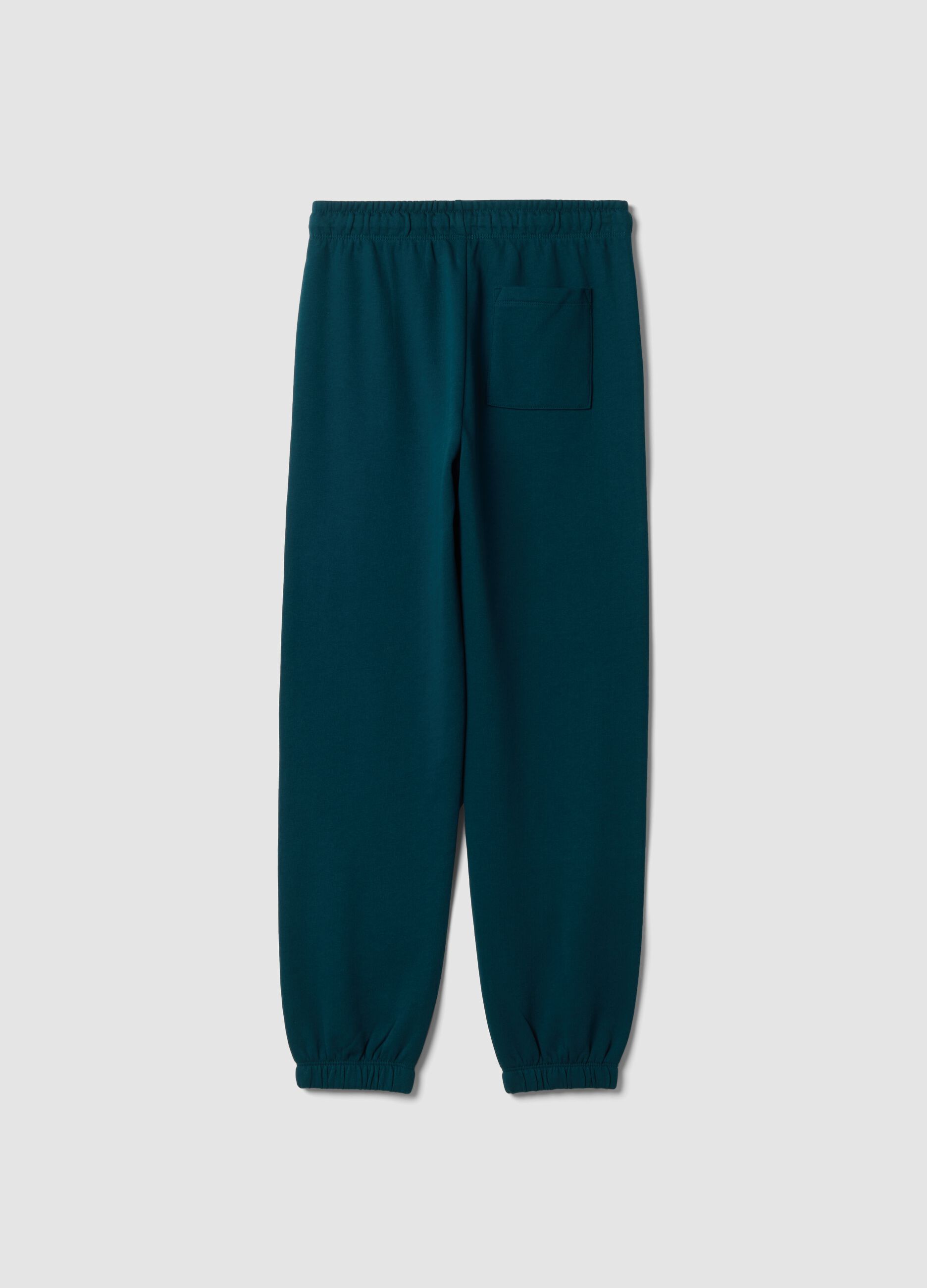 Jogger blu in puro cotone organico