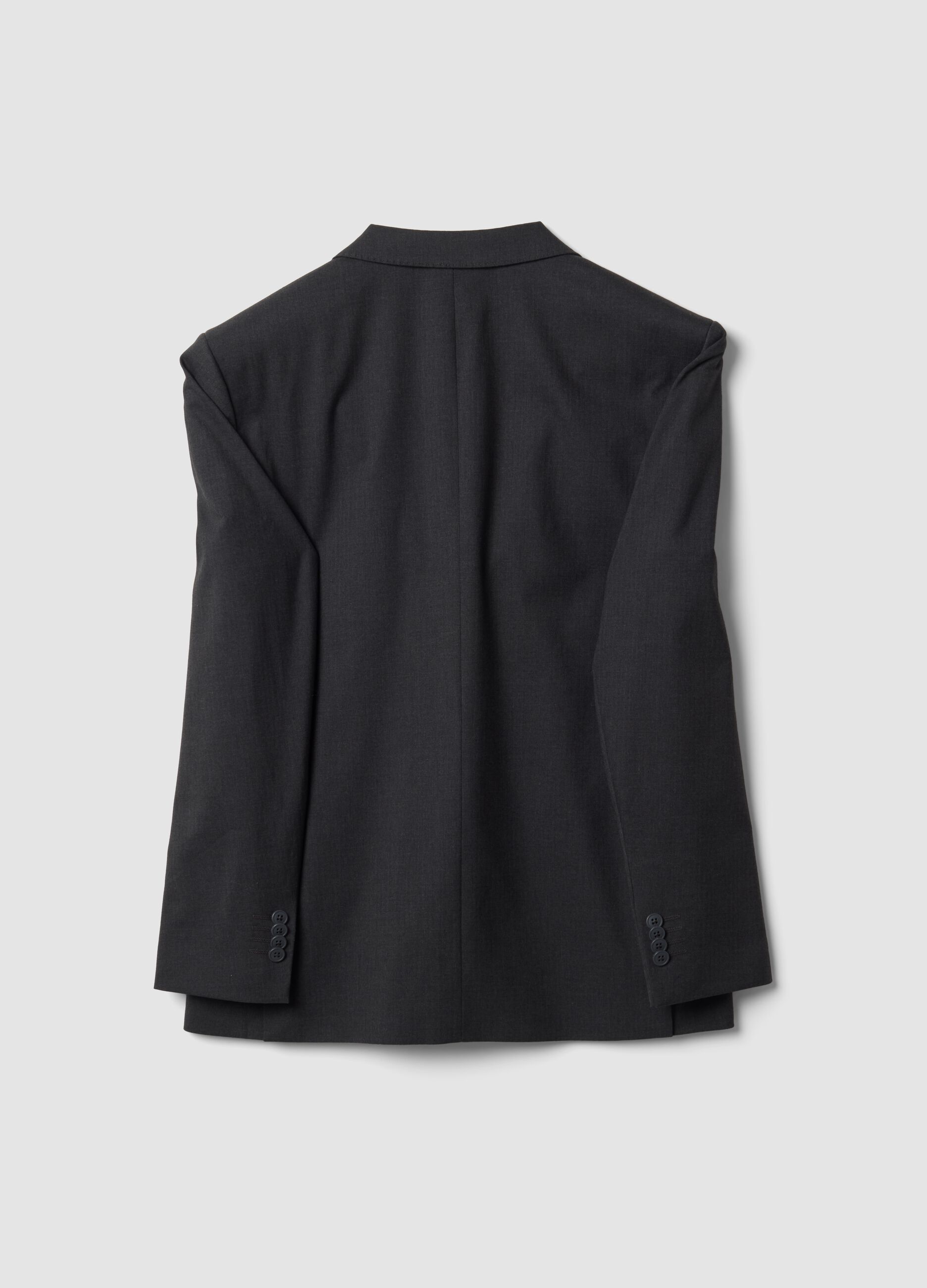 Blue stretch viscose blazer
