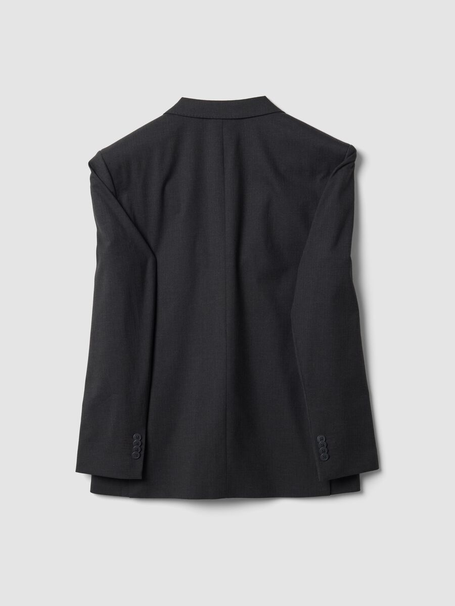 Blue stretch viscose blazer_2