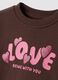 Brown pure cotton crew-neck sweatshirt_2
