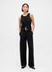Black Cotton Blend Trousers_0