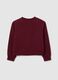 Girls' red cotton sweatshirt, regular fit_1