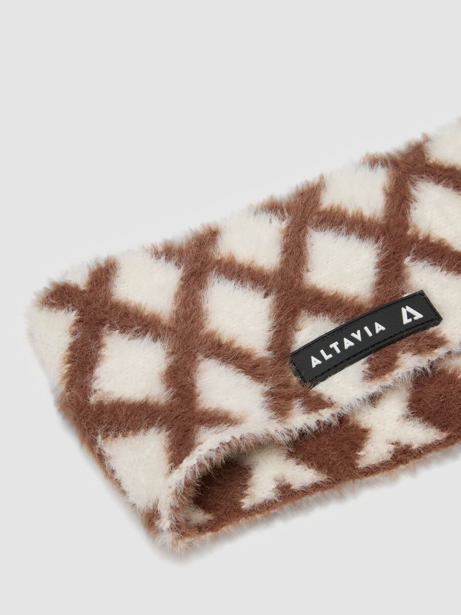 White geometric-print headband ALTAVIA WITH DEBORAH COMPAGNONI_1