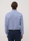Camicia bianca e blu in dobby di misto lyocell a righe slim fit Easy Iron_3