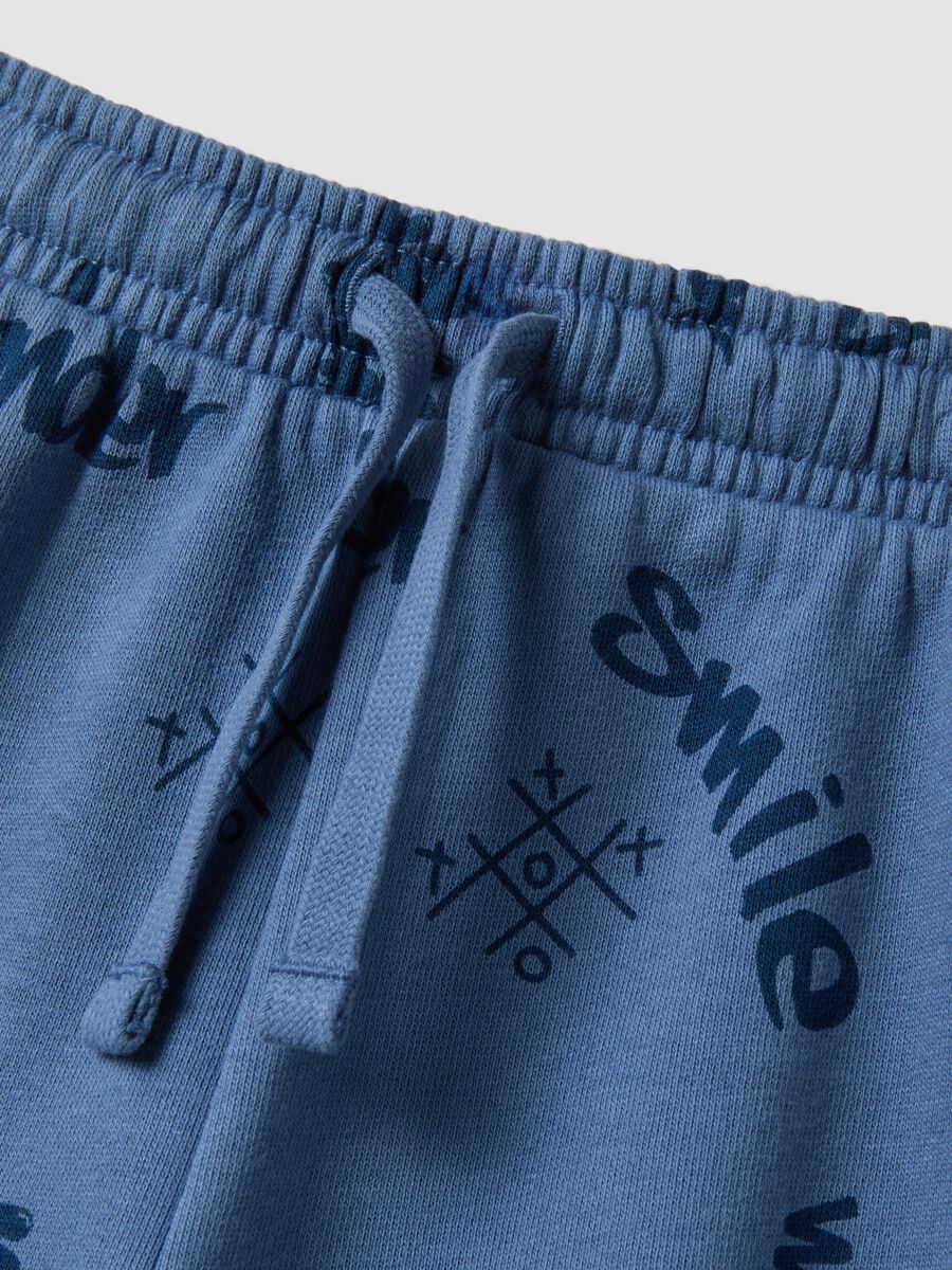 Sky-blue pure cotton joggers for boys, comfort fit_3