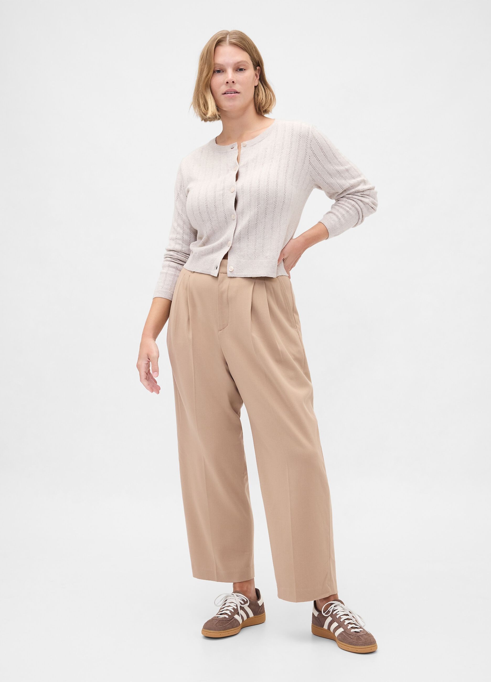 Beige Stretch Trousers