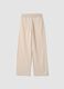 Jogger beige in misto cotone con coulisse regular fit_0