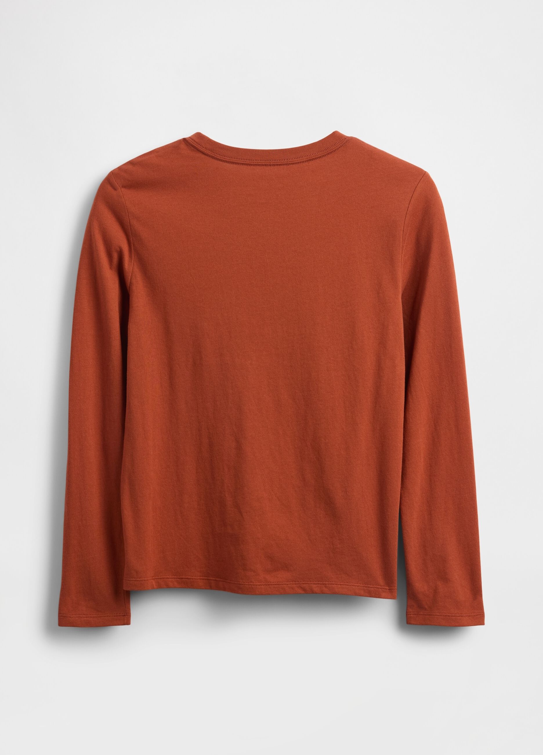Orange Long Sleeve Cotton T-shirt