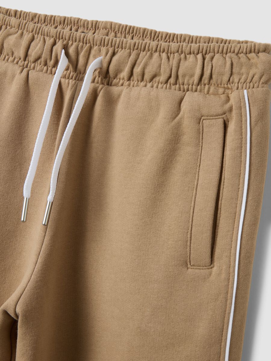 Brown pure cotton wide-leg trousers_2