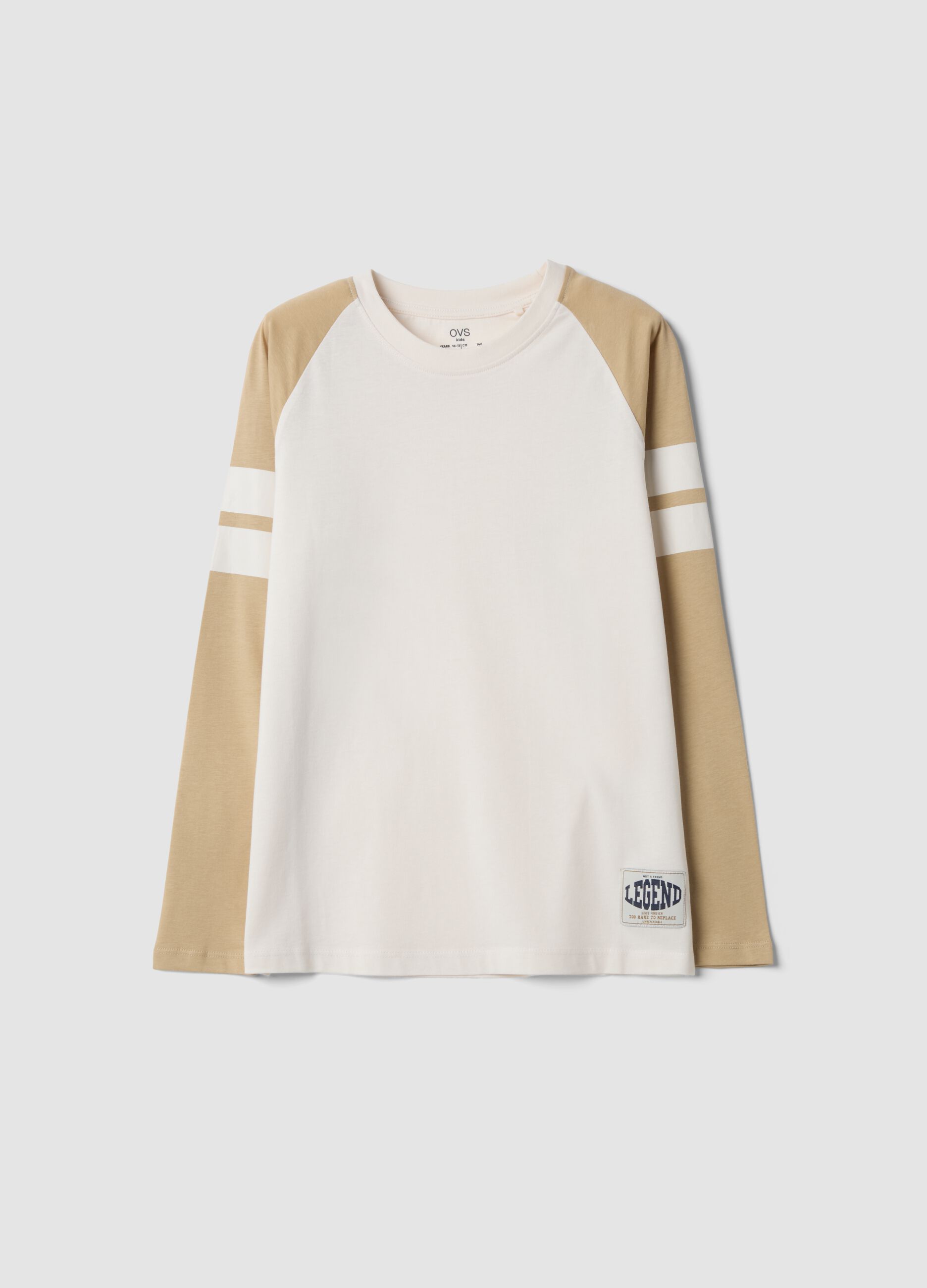 White pure organic cotton crew-neck T-shirt