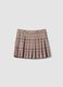 Brown pleated skirt in stretch viscose_5