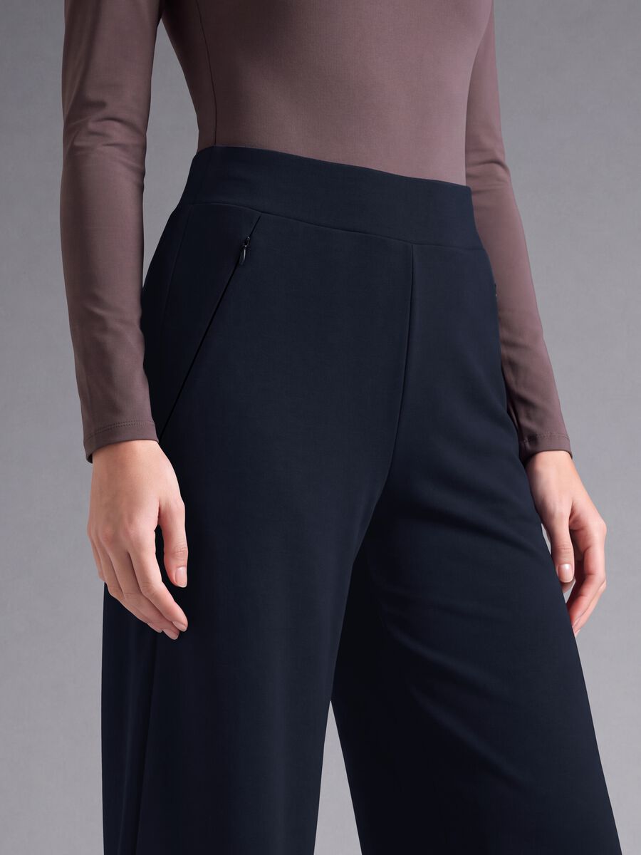 Blue stretch wide-leg trousers ALTAVIA STUDIO_4