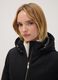 Black stretch-fabric parka with hood, regular fit_2