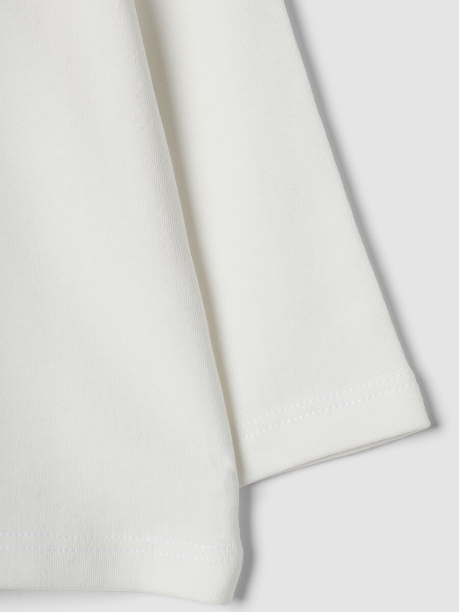 White organic cotton roll-neck T-shirt_3