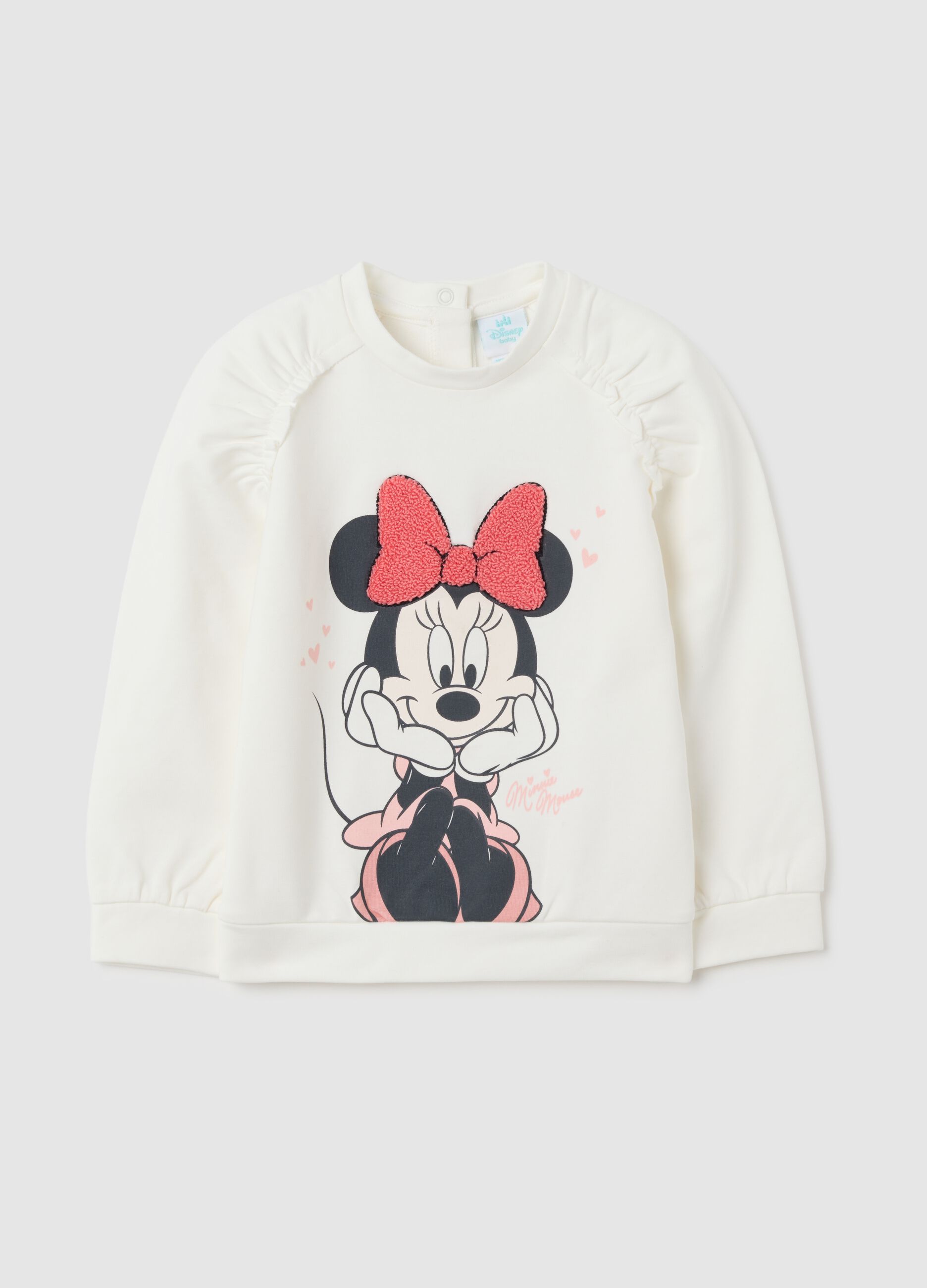 White Girls' Stretch Cotton Sweatshirt