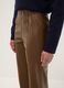 Leggings marroni slim fit con vita regular ed elastico_2