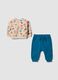 Multicoloured organic cotton sweatshirt and joggers set_0