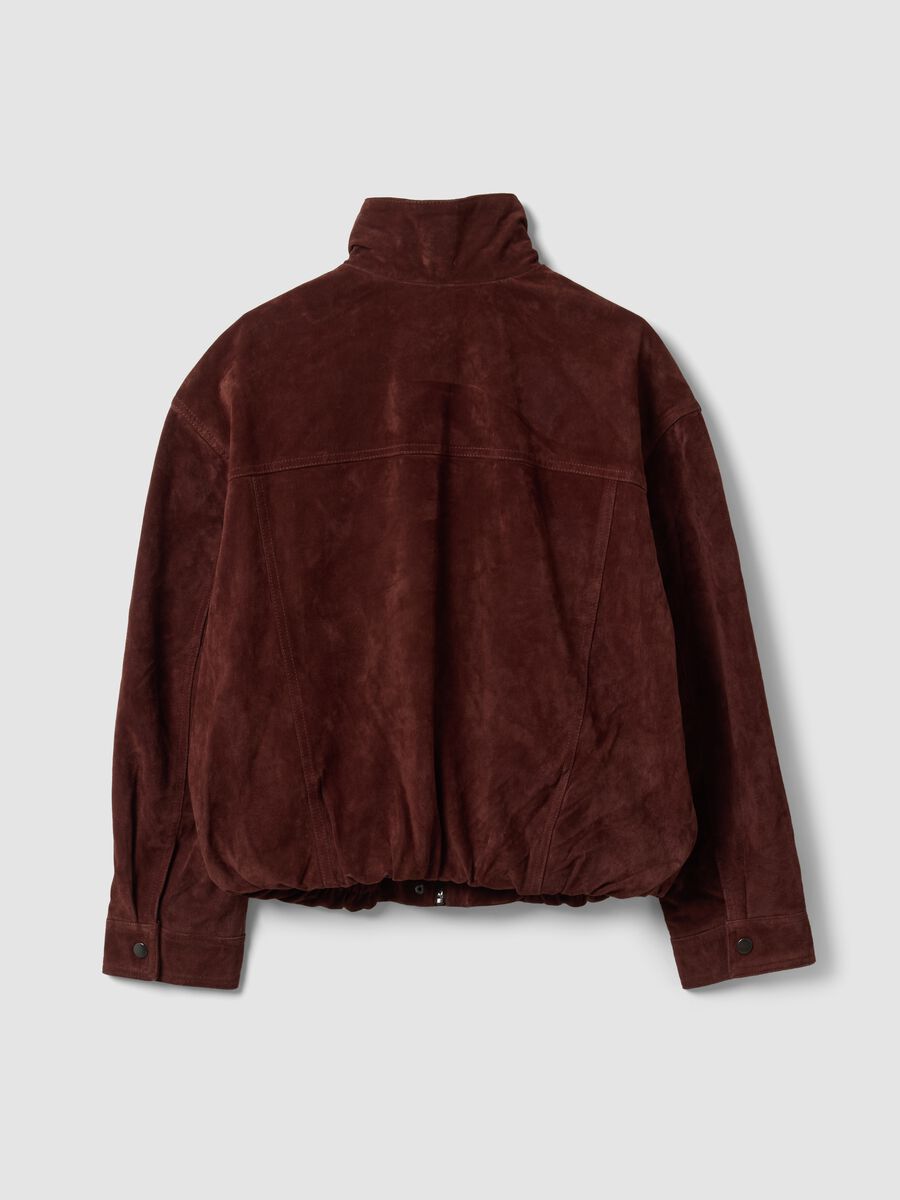 Red genuine leather jacket in regular fit_2